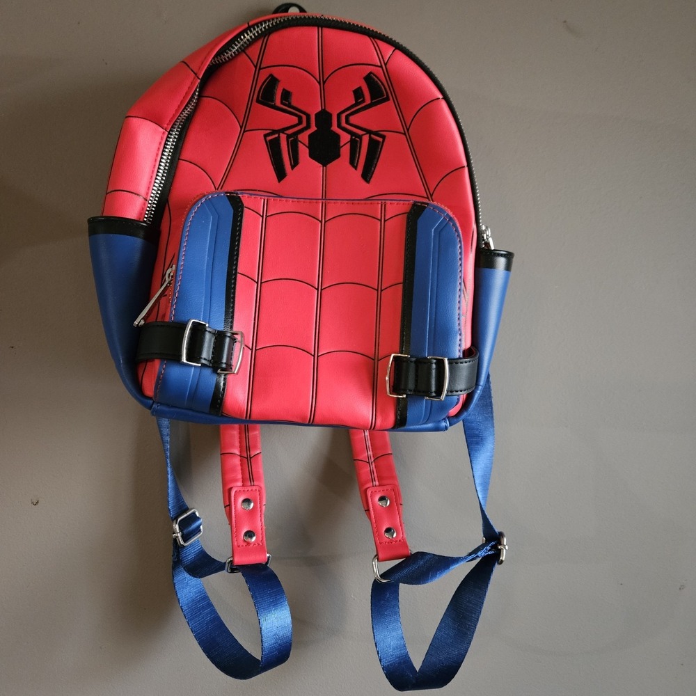 Loungefly Marvel Spider-Man The Amazing Spider-Man Red Blue Kids Backpack